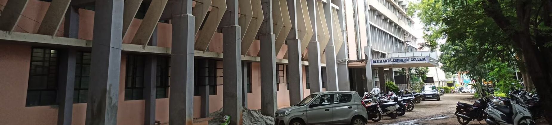 M.S.B. Arts And Commerce College banner